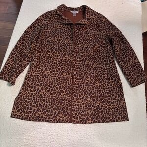 Nygard Leopard Print Open Front Jacket|Mob Wife|Glam| Size Lg